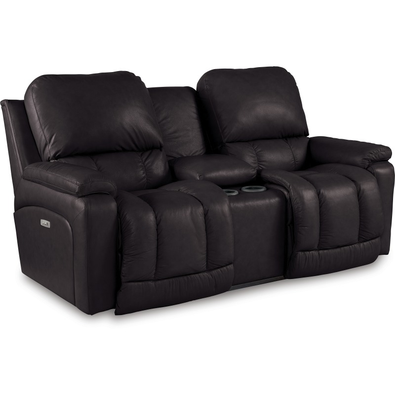 Greyson Power Reclining Loveseat w/ Console 49P530 by LaZBoy