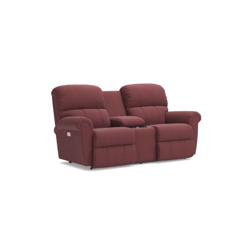 Briggs PowerRecline La-Z-Time® Full Reclining Loveseat w/ Console and Power Headrest