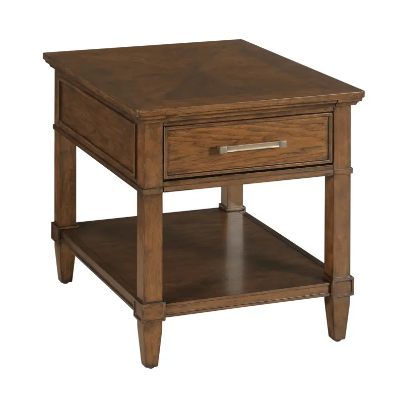 Longham Rectangular Drawer End Table