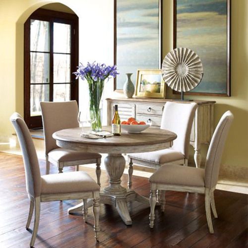 Weatherford Cornsilk Milford Round Dining Table 75052P by LaZBoy