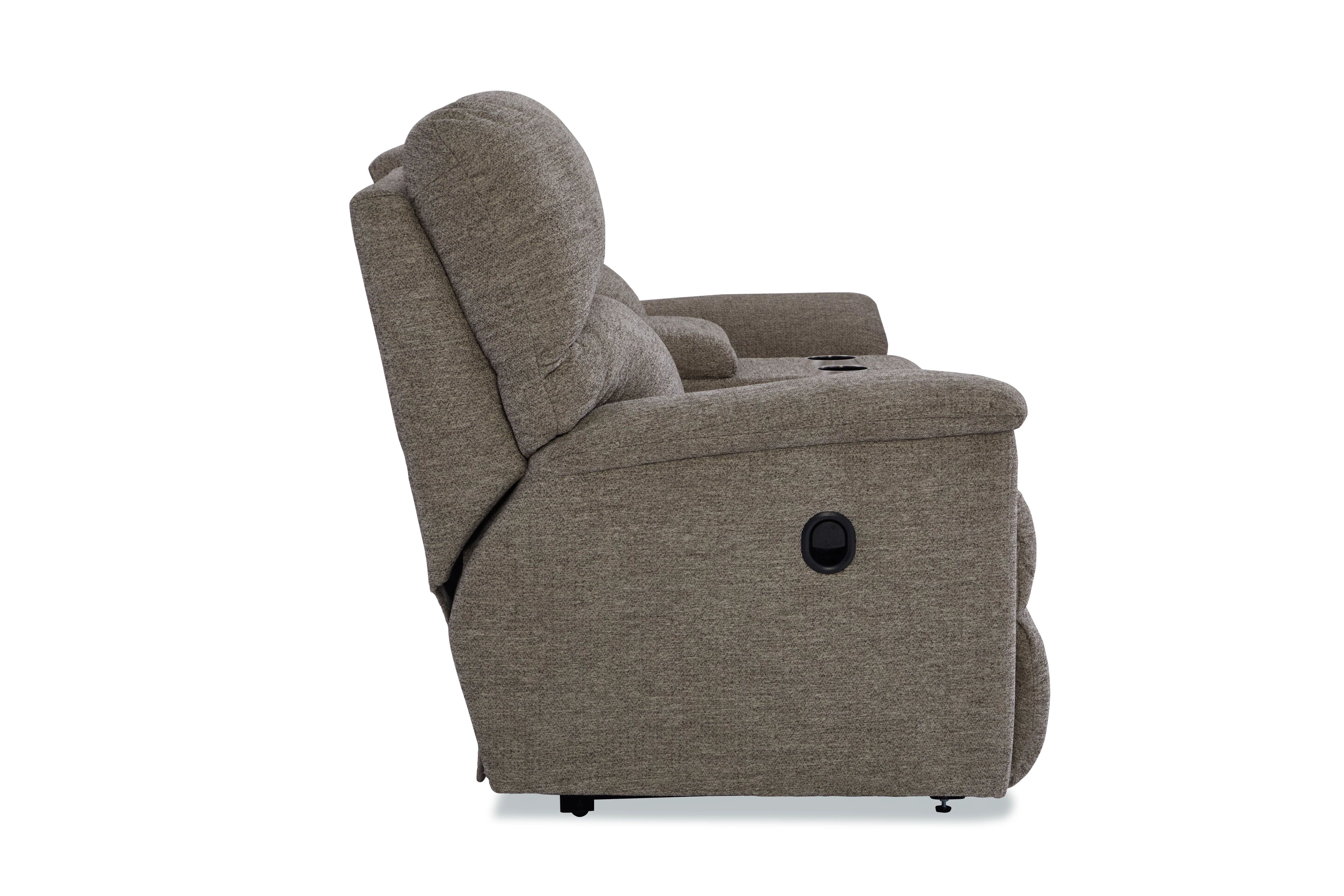 Brooks Reclining Loveseat w/ Console 449727 by LaZBoy Furniture at