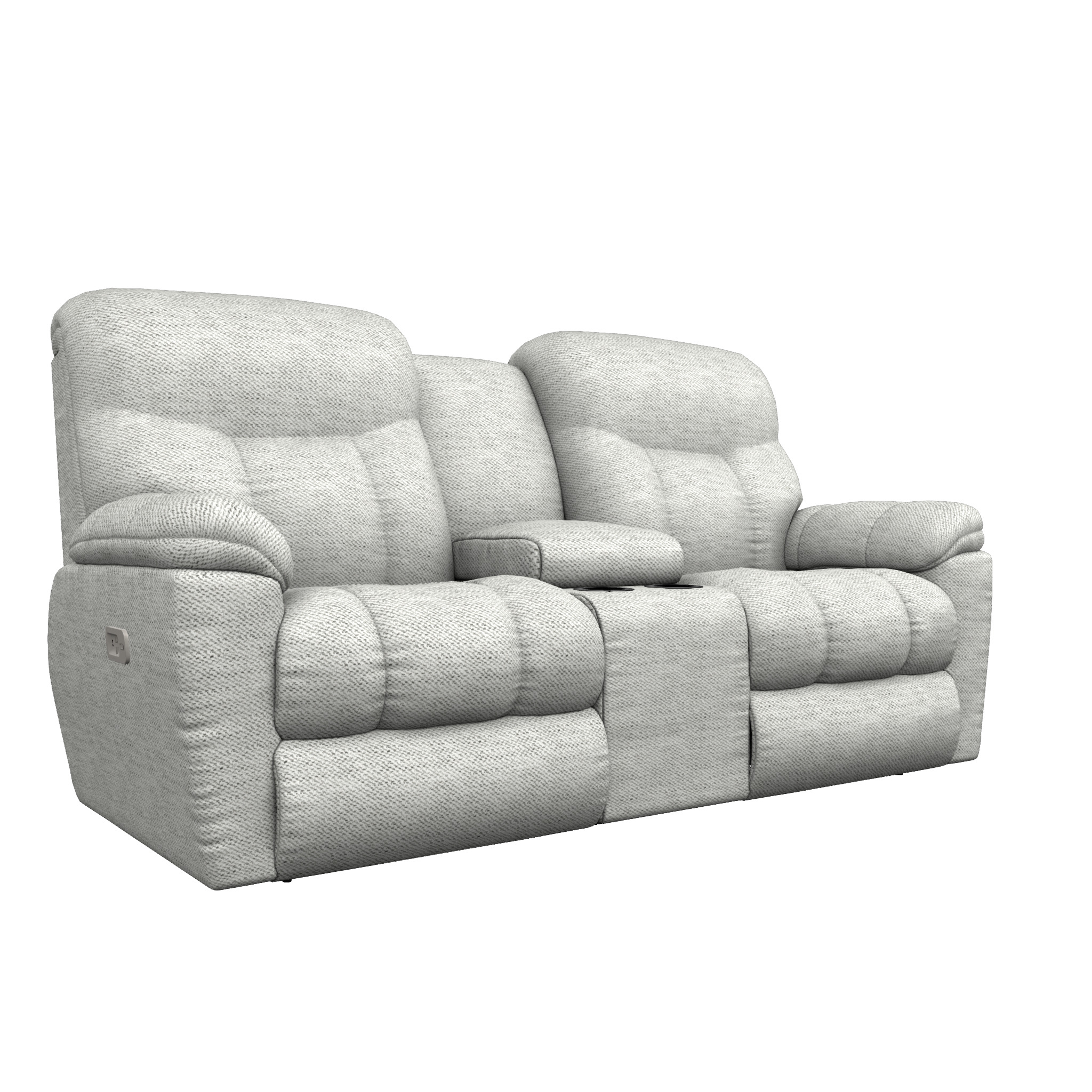 Morrison Power Reclining Loveseat w/ Headrest & Console U49766 by LaZ