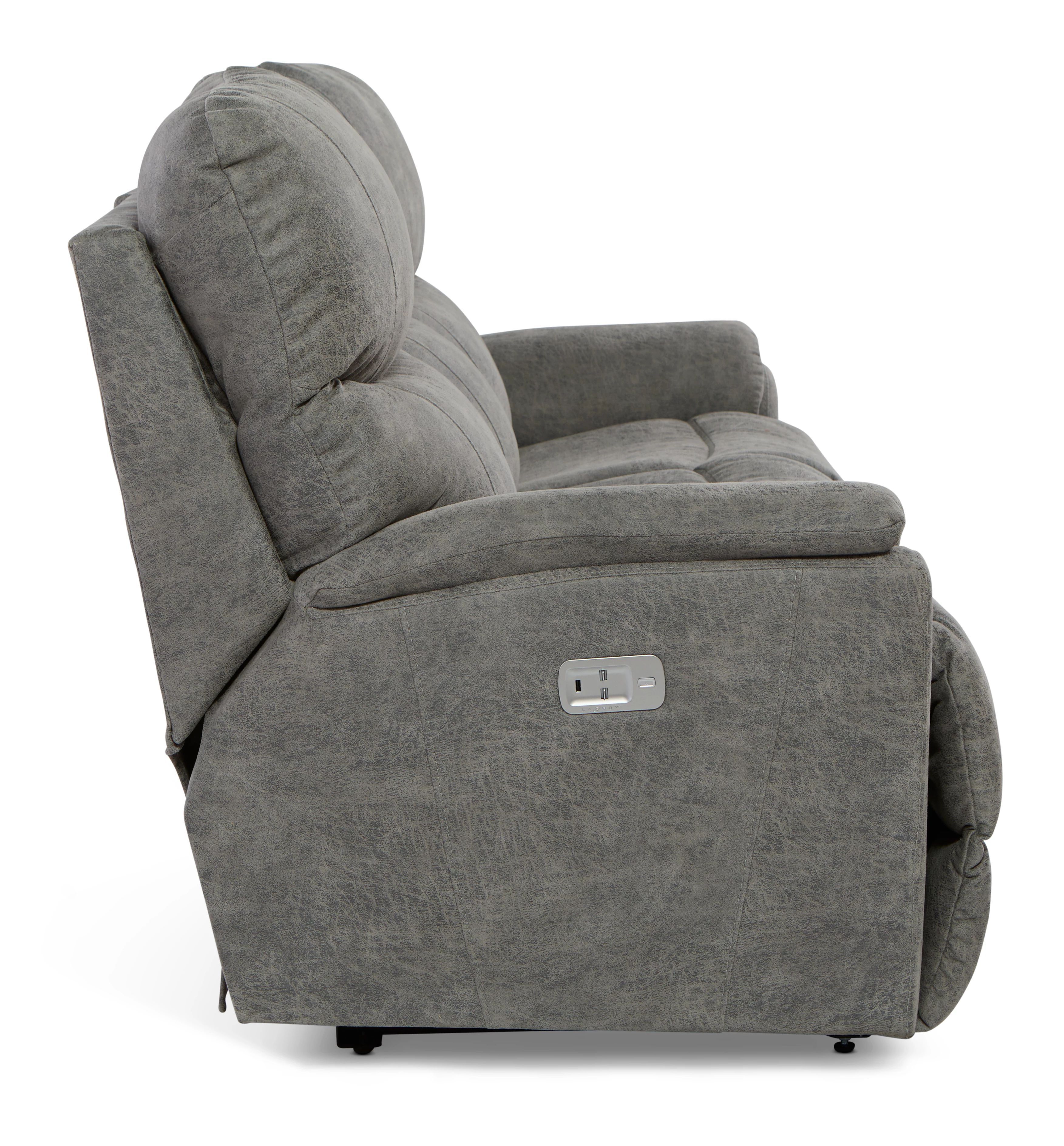 Share Trouper Power Reclining Sofa w/ Headrest U44724 by LaZBoy Furniture at Riley's Furniture