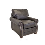 Middleton Leather Chair w/Brass Nails