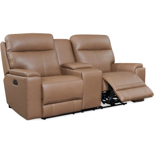 Bryant P2 Reclining Loveseat w/Console - Tuscan Tan