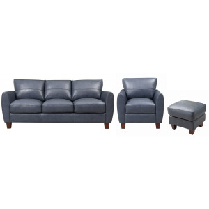 Traverse 3 PC Living Room Set - Blue