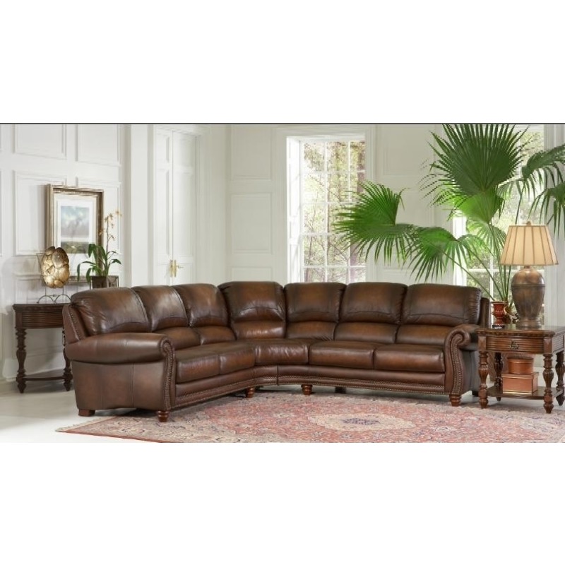 Parker Stationary Leather Sectional RAF M350 by Leather Italia at