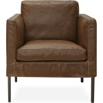 Leather Slipcovered Chair
