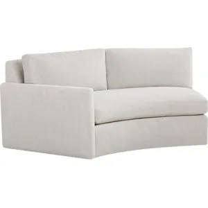 One Arm Curved Loveseat