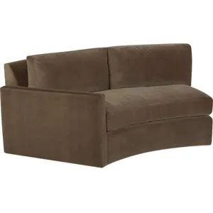 One Arm Curved Loveseat