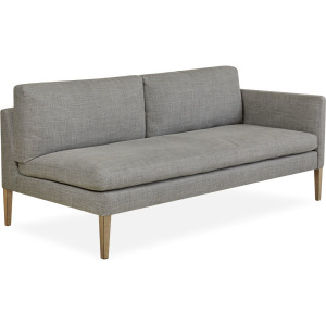Leather One Arm Loveseat