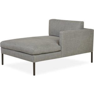 Leather One Arm Chaise