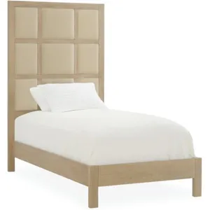 Leather Twin Headboard w/ Rails