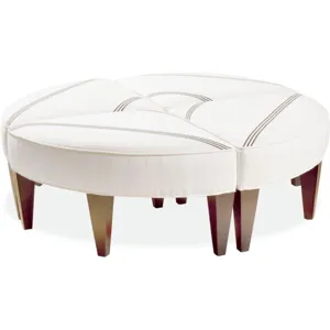 Grouped Four Single Wedge Ottomans