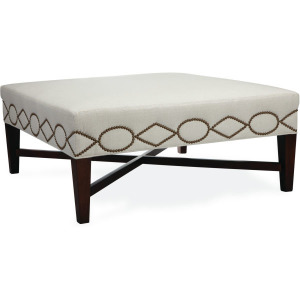 Leather Cocktail Ottoman