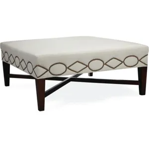 Leather Cocktail Ottoman