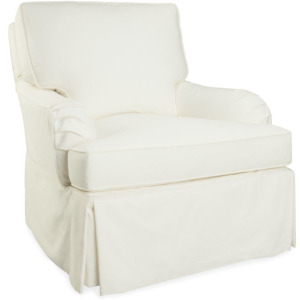 Slipcovered Swivel Chair
