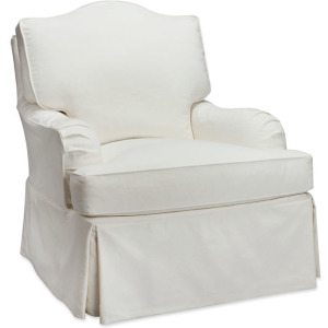 Slipcovered Swivel Chair