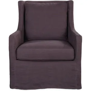 Slipcovered Swivel Chair