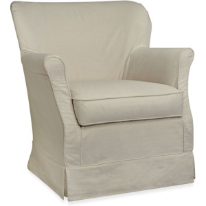 Slipcovered Swivel Chair