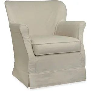 Slipcovered Swivel Chair