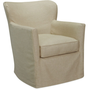 Slipcovered Swivel Chair