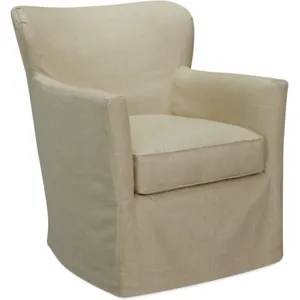 Slipcovered Swivel Chair
