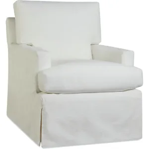 Slipcovered Swivel Chair