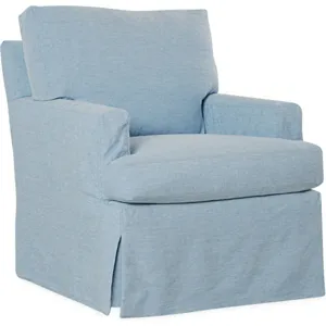 Slipcovered Swivel Chair