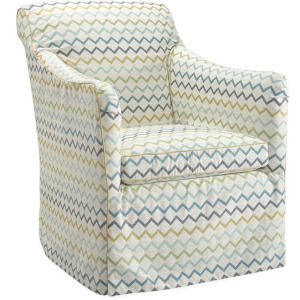 Slipcovered Swivel Chair