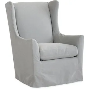 Slipcovered Swivel Chair