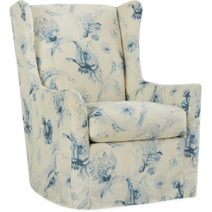 Slipcovered Swivel Chair