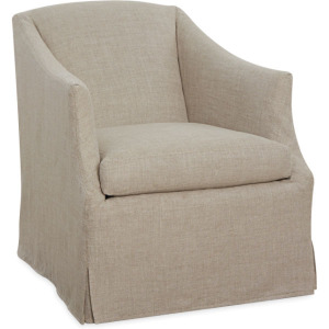 Slipcovered Swivel Chair