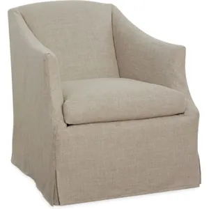Slipcovered Swivel Chair