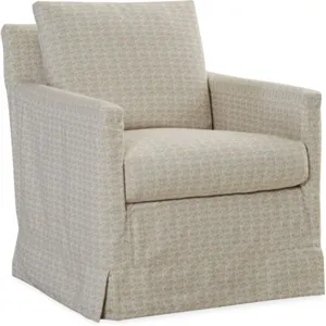 Slipcovered Swivel Chair