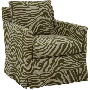 Slipcovered Swivel Chair