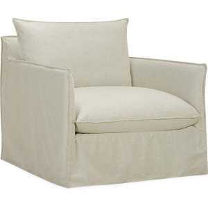 Slipcovered Swivel Chair