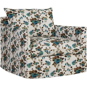 Slipcovered Swivel Chair