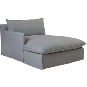 Slipcovered One Arm Chaise