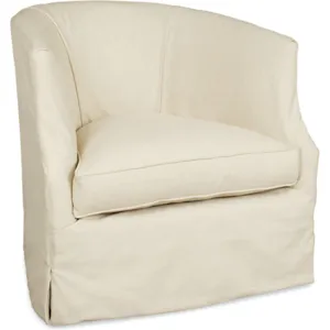 Slipcovered Swivel Chair