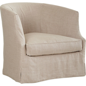 Slipcovered Swivel Chair