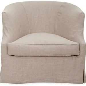 Slipcovered Swivel Chair