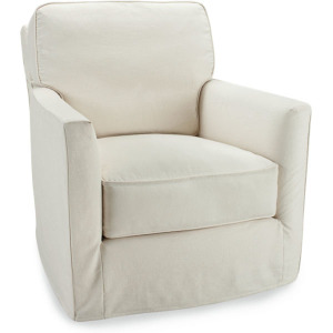 Slipcovered Swivel Chair