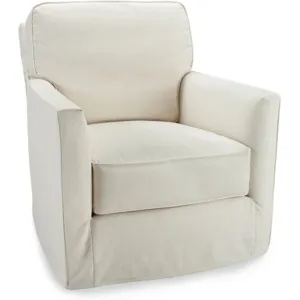 Slipcovered Swivel Chair