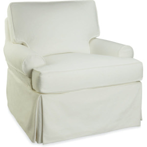 Slipcovered Swivel Glider