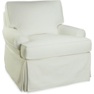 Slipcovered Swivel Chair
