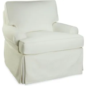 Slipcovered Swivel Chair