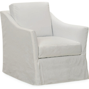 Slipcovered Swivel Chair
