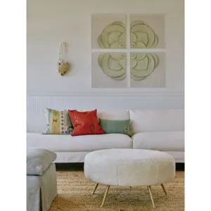 Leather Cocktail Ottoman