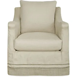 Slipcovered Swivel Chair